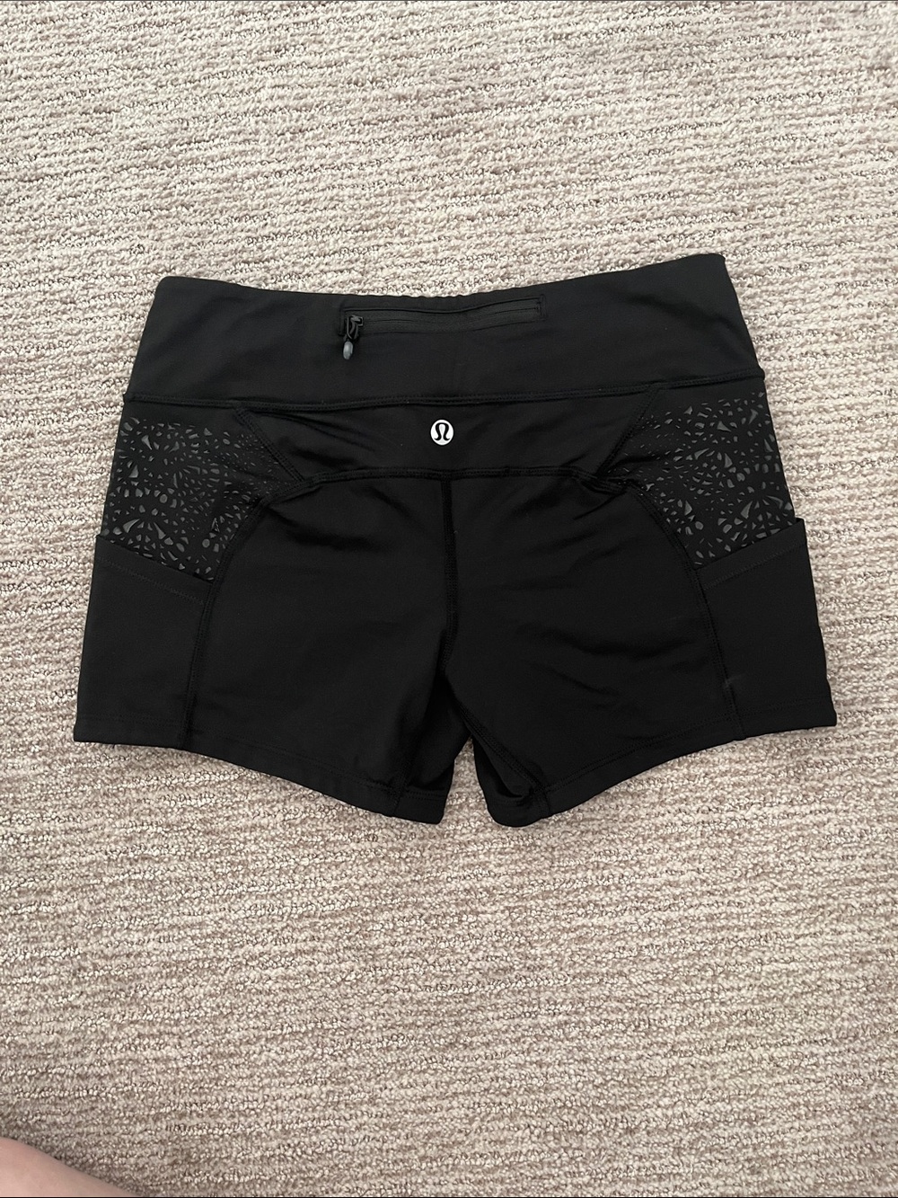 lululemon athletica Black Laser-Cut Women's Bike Shorts